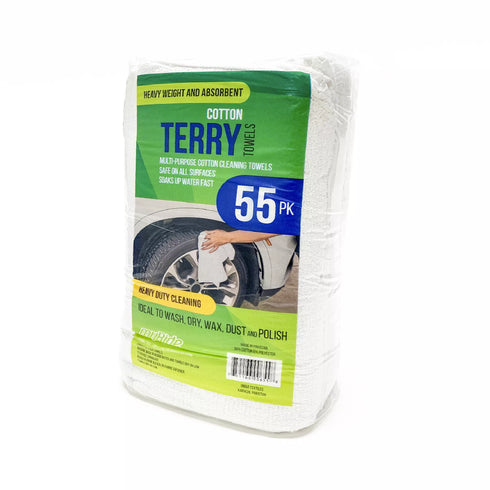 Microtex 14" x 17" Cotton Terry Towels, 55 pk.